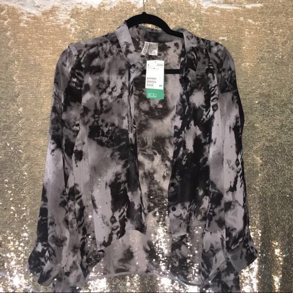 Blouse Black and  Gray